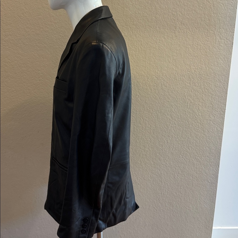 Ted Baker London‎ Blue Leather Jacket - Picture 6 of 9